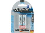 Ansmann 5030992 1X2 Ansmann Maxe Nimh Batteria Ricaricabile Mignon Aa 2100 Mah 5030992