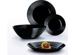 Servizio Da Tavola Harena Elegante E Raffinato Set Di Piatti E Ciotole Nere Da 19 Pezzi Luminarc