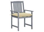Vidaxl Sedie Da Giardino Con Cuscini 8 Pz. Legno Massiccio Grigio Acacia