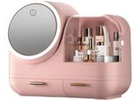 360Home Organizzatore Cosmetico A Led Per Il Trucco, Contenitore Per Il Make-Up Rosa