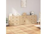 Vidaxl Credenze 3 Pezzi In Legno Sonoma-Quercia