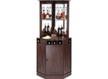Vevor Mobile Bar Angolare Industriale, Tavolo Da Vino Per Liquori E Bicchieri, Mobile Buffet A Credenza Con Portabicchieri, Mobile Bar Indipendente In Legno Di Cascina Per Soggiorno, Home Bar, Legno Di Noce