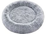 In And Outdoormatch Cuscino Per Cani Sabina - Pluche - Grigio - Cestino Per Cani 100X20Cm - Morbido - Cuscino Ortopedico Per Cani