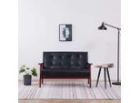 The Living Store Divano A 2 Posti In Ecopelle Nera