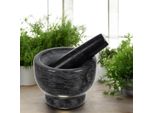 Set Di Mortaio E Pestello In Marmo Ø 12,5 Cm Piccolo Interno Ruvido E Estremità Del Pestello Robusto Durevole Per Spezie Erbe Semi Noci 24576