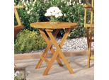 The Living Store Tavolo Da Bistrot Ø46X47 Cm In Legno Massiccio Di Acacia