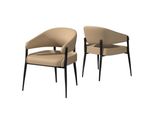Wisfor Sedia Da Pranzo Ergonomica (2 Sedie) Con Schienale E Braccioli Gambe In Metallo Rivestimento In Pelle Poltrone Sedie Imbottite Fino A 150 Kg Khaki