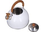 Bollitore A Fischietto Capacità 2,5L Bianco 304 Acciaio Inox Riscaldamento Rapido Manico Ergonomico Casa Bollitore A Fischietto