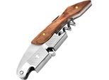 Apribottiglie Multifunzionale Per Vino Con Manico In Legno In Acciaio Inox, Apribottiglie Per Birra Portatile Per Il Bar