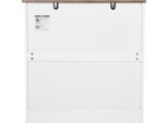 Succebuy Mobile Bar A 3 Livelli Con Ante Scorrevoli In Bianco E Marrone