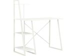 vidaXL Schreibtisch mit Regaleinheit Weiß 102×50×117 cm - Schreibtisch - Schreibtische - Schreibtisch Mit Regalen - Schreibtische Mit Regalen
