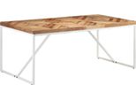 The Living Store Tavolo Da Pranzo 180X90X76 Cm In Legno Massiccio Di Acacia E Mango
