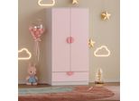 Armadio Per Bambini 'Sandnes' Con Cassetto 123 X 60 X 40 Cm Rosa