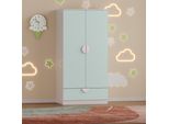 Armadio Per Bambini 'Sandnes' Con Cassetto 123 X 60 X 40 Cm Verde Menta