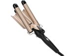 Avizar, Triplo Ferro Arricciacapelli In Ceramica Da 70 W Con Elemento Riscaldante Ptc Rapido, Nero