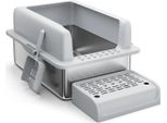 Lettiera Per Gatti, Acciaio Inossidabile, Facile Da Pulire, Grigio, 36 L