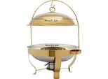 Chafing Dish, Acciaio Inossidabile, Capacità 8 Litri, Oro