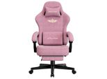 Gtplayer Sedia Da Gioco Poltrona Da Gioco Ergonomica Sedia Da Scrivania Sedia Da Ufficio Con Superficie In Tessuto Cuscino Di Seduta A Molla, Braccioli Di Collegamento, Con Poggiapiedi