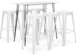 The Living Store Set Da Bar 7 Pezzi Set Da Bar Bianco