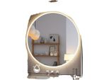 Specchio Da Bagno A Led, Luce Dimmerabile, Funzione Antiappannamento, Forma Rotonda, 60X60X3 Cm,
