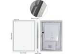 Specchio Da Bagno A Led, Antiappannamento, Retroilluminazione Dimmerabile, 50X70 Cm