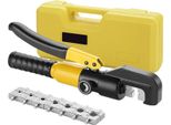 Pinza Idraulica Per Capicorda, Forza Di Crimpatura Massima 10 Tonnellate, Corsa Di Crimpatura 12 Mm, Compatibile Con 12 Awg Fino A 2/0 Awg, Testa Girevole A 360°, Include Punzoni Di Crimpatura Di Diverse Dimensioni