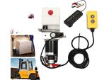 Pompa Idraulica Elettrica, Telecomando 12 V, Design Compatto, Nero
