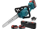 Motosega Elettrica, Motore Brushless, Comodità Senza Fili, Con 2 Batterie