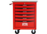 Carrello Portautensili, 6 Cassetti, Design Mobile, 6 Cassetti Rosso