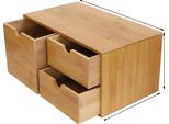 Organizer Da Scrivania, Materiale In Bambù, Design Retrò, Colore Legno