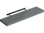 Mensola Galleggiante A Parete - Mensola Con Supporto Invisibile - 120 Cm - E1 Mdf E Metallo - Portata 15 Kg - Profondità 22,9 Cm - Blu Scuro