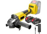 Smerigliatrice Angolare, Motore Brushless, Design Senza Fili, 2 Batterie