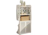 Armadio Da Bagno, Materiale Pvc, Dimensioni 40 X 25 X 90 Cm, Tre Ripiani, Portata 2,5-3 Kg, Peso Netto 3,9 Kg