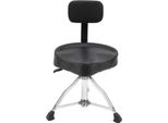 Sgabello A Tamburo, Regolabile In Altezza, Schienale Ergonomico, Nero