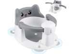 Seggiolino Per Vaschetta Da Bagno, Design Antiscivolo, Simpatici Giocattoli Da Bagno, Grigio