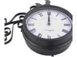 Orologio Da Stazione, Design Vintage Bifacciale, Resistente Alle Intemperie, Nero