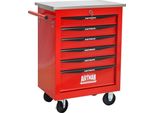 Carrello Portautensili, 6 Cassetti, Design Multifunzionale, Rosso 6 Cassetti