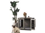 Gabbia Per Cani, Struttura In Metallo, 91 Cm L X 61 Cm P X 76 Cm A, Porta Con Serratura, Interno Imbottito, Per Cani Di Taglia Medio-Grande