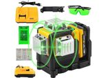 Livella Laser, Autolivellante, Potente Raggio Verde, 12 Linee Con Batteria