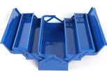 Cassetta Degli Attrezzi - Cassetta Degli Attrezzi Pieghevole In Ferro - Tre Livelli - Portatile - Resistente Agli Urti - Impermeabile - Blu