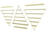 Scaffali Per Smalti E Bottiglie Di Olio - Scaffale Triangolare Da Parete - Set Da 6 - 5 Ripiani - Ferro - Superficie Lucida - Oro