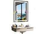 Specchio Da Bagno, Altoparlante Bluetooth, Sensore Touch, 70X90 Cm (28X36 Pollici)