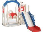 Set Scivolo Per Bambini Piccoli, Uso Interno Ed Esterno, Funzioni Multisport, Rosso