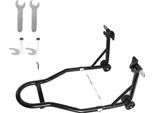 Cavalletto Per Moto, Robusta Struttura In Ferro, Regolabile In Altezza, Nero