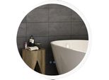 Specchio Da Bagno, Ø 70 Cm, Luce Led Regolabile, IP44, Interruttore Touch, Risparmio Energetico