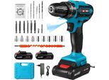 Trapano Avvitatore A Batteria, Coppia 32 N.M, Controllo A Doppia Velocità, 2 Batterie