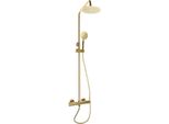 Sistema Doccia, Altezza Regolabile, Design Resistente, Oro