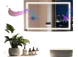 Specchio Da Bagno, Connettività Bluetooth, Funzione Antiappannamento, 60X80 Cm (24X32 Pollici)