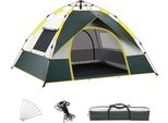 Tenda Da Campeggio A Cupola, Montaggio Rapido, Resistente Alle Intemperie, Verde