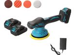 Lucidatrice Per Auto A Batteria, 6 Velocità Regolabili, Design Portatile, Con 2 Batterie